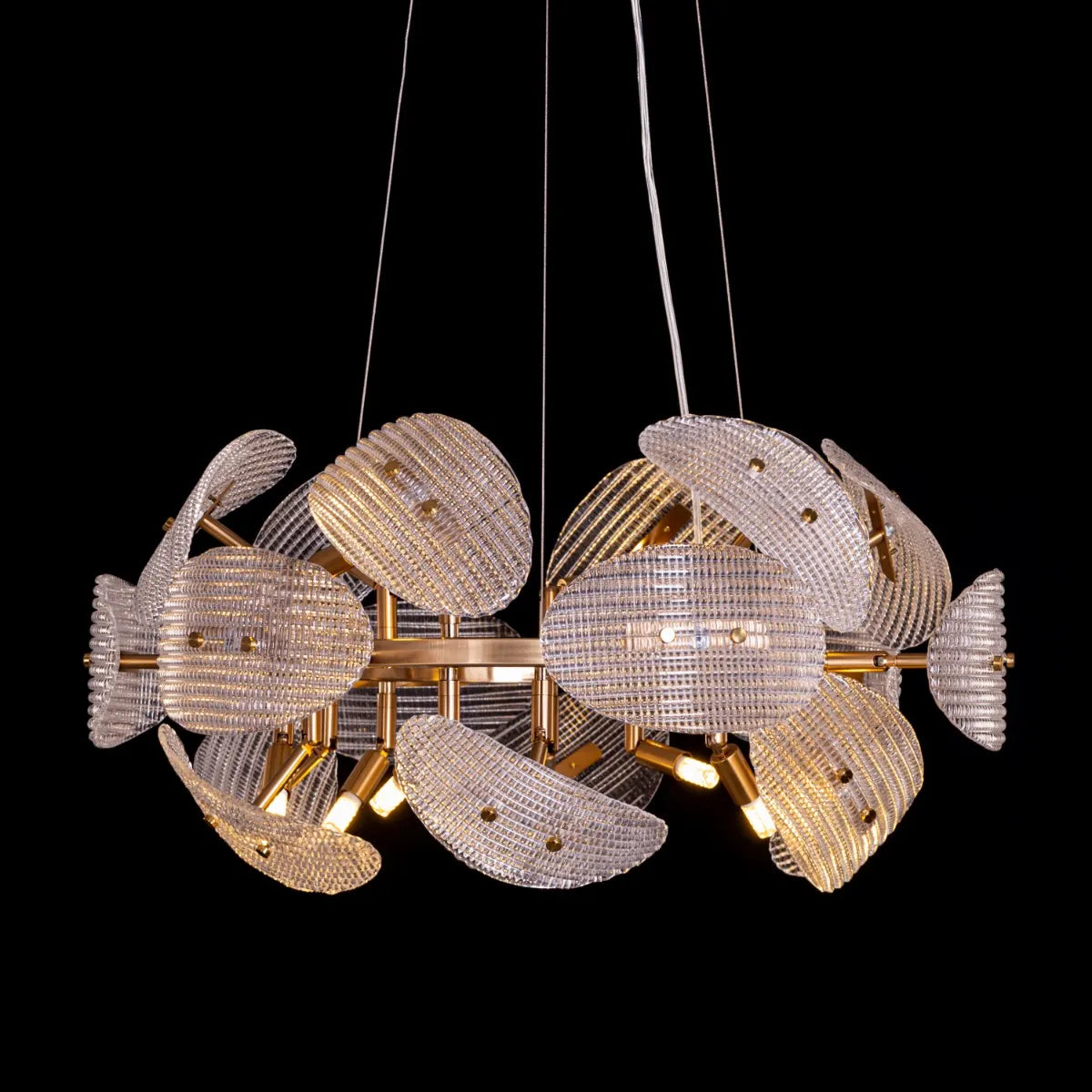 Do The Right Thing (Oval, Gold) Crystal Chandelier