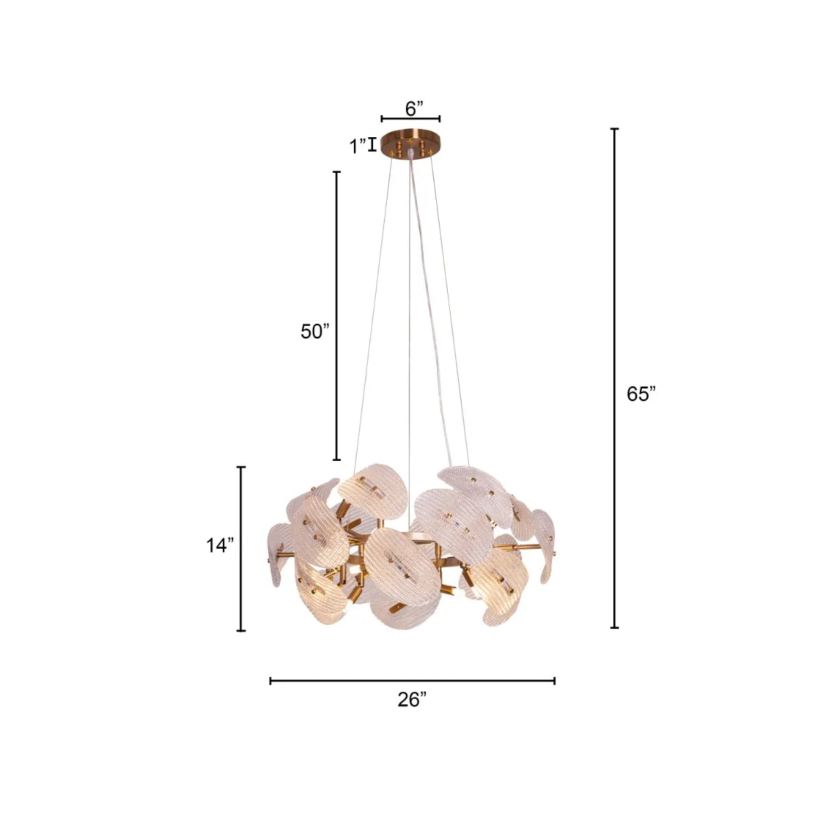 Do The Right Thing Chandelier in gold finish