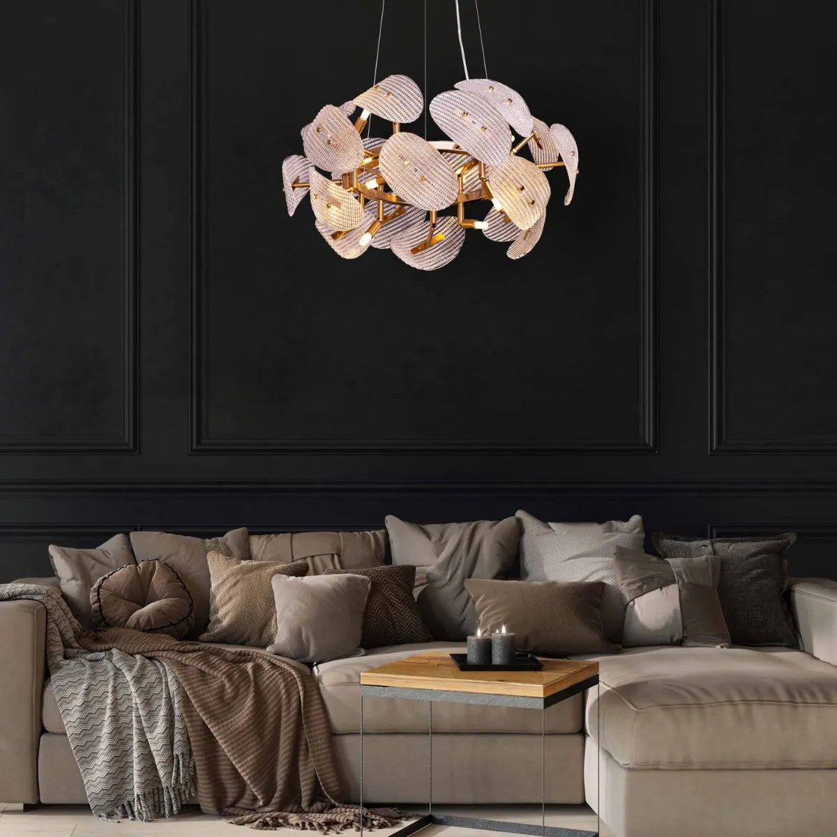 Do The Right Thing (Oval, Gold) Crystal Chandelier