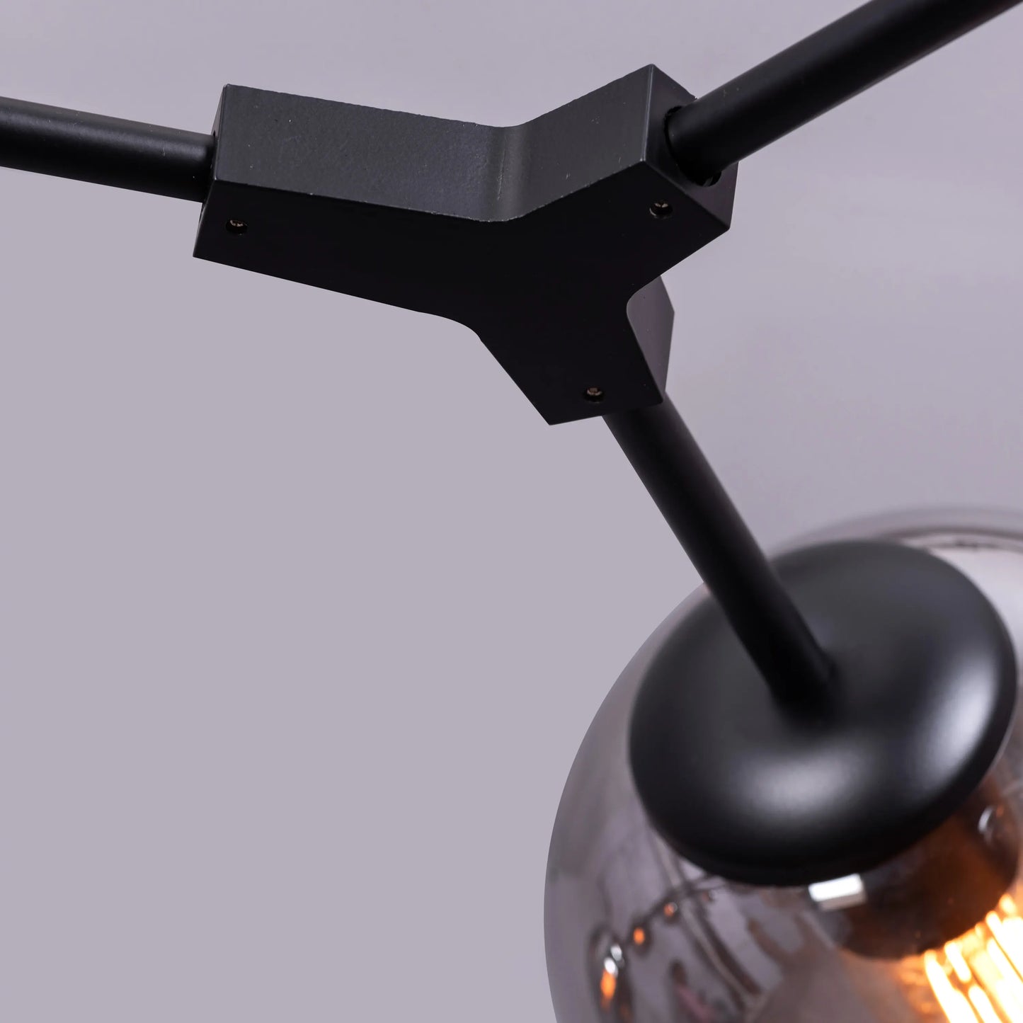 Games People Play (Large, Black, Smokey Grey) Glass Chandelier