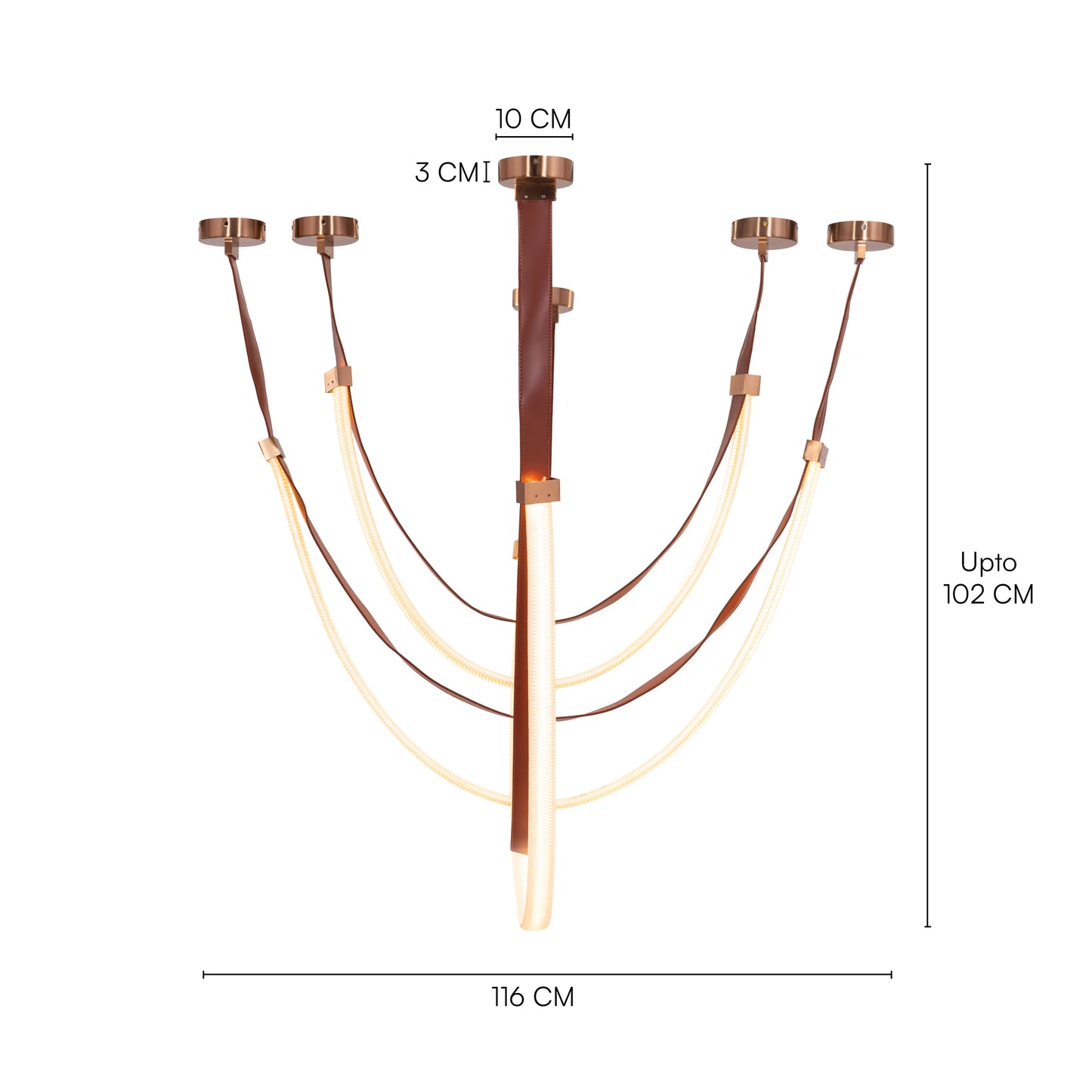 Buckle Up Leather Chandelier