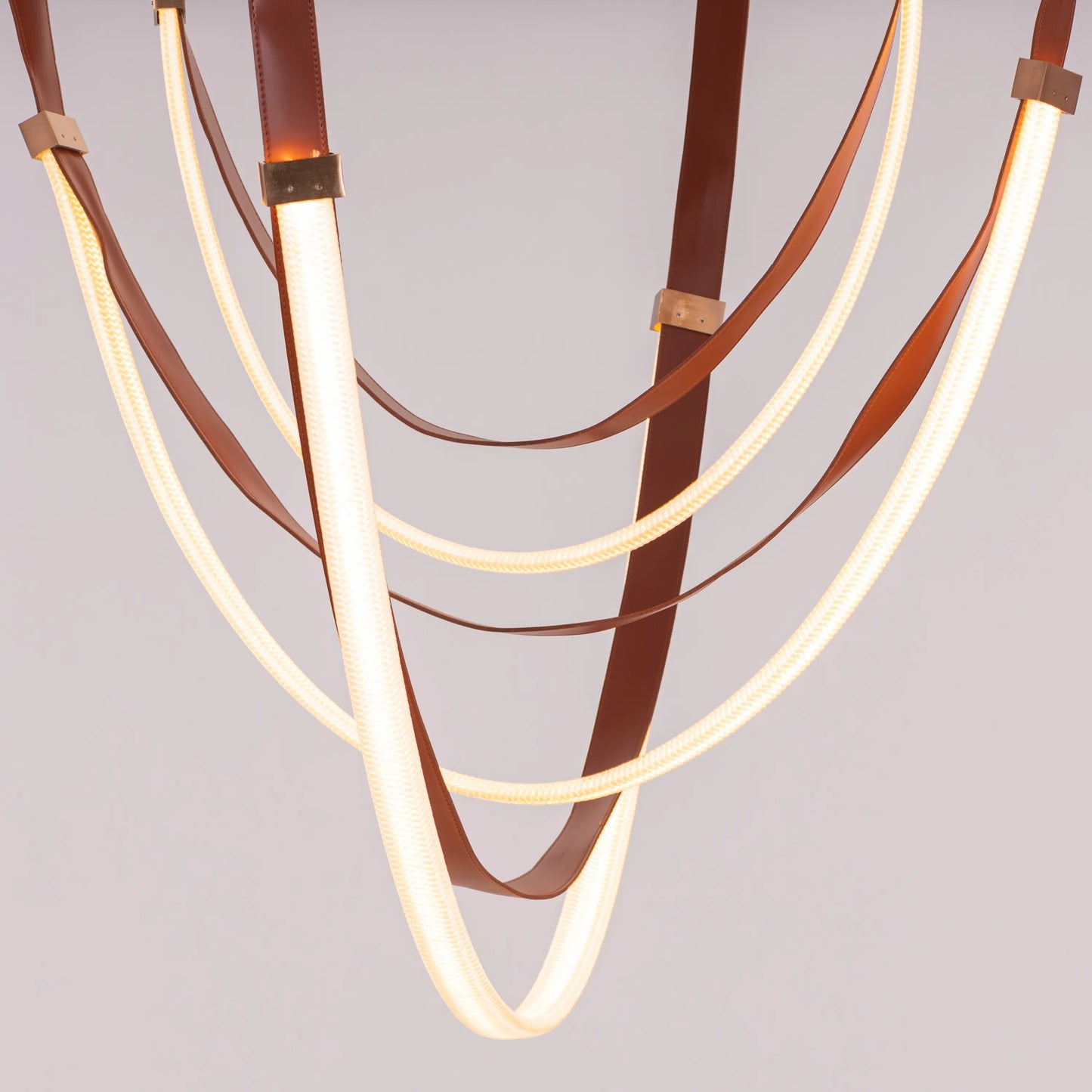 Buckle Up Leather Chandelier