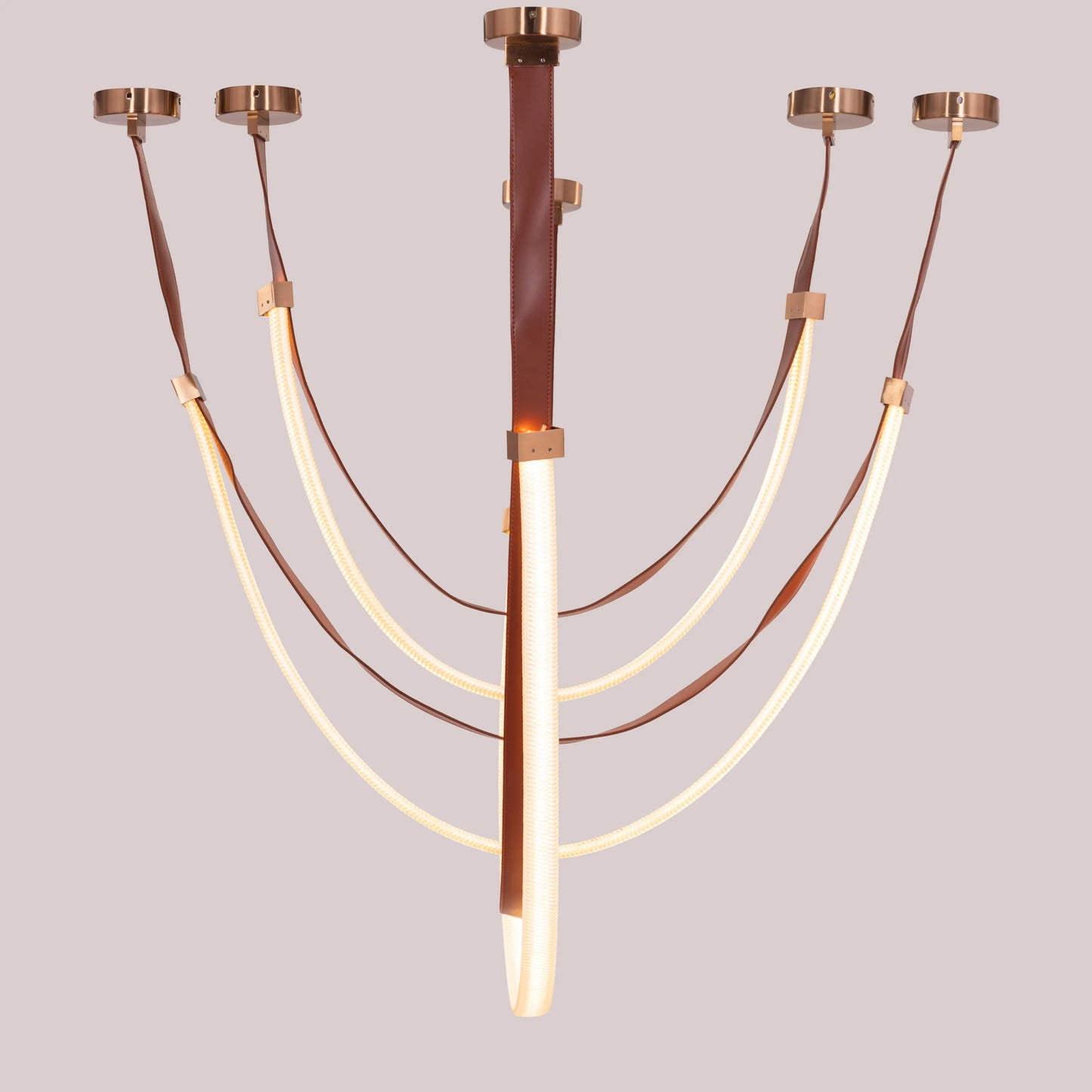 Buckle Up Leather Chandelier