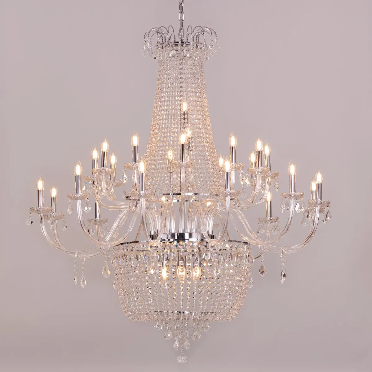 Letters Of Love Grand (Large, Chrome) Crystal Chandelier