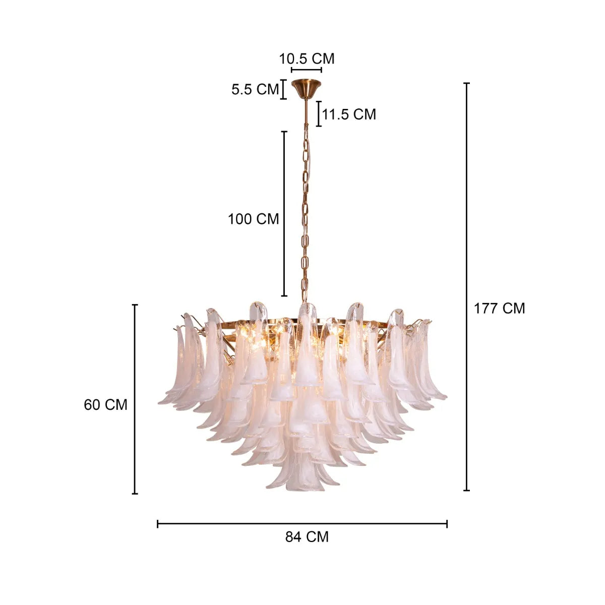 Somewhere In Barcelona Tinted Glass Chandelier