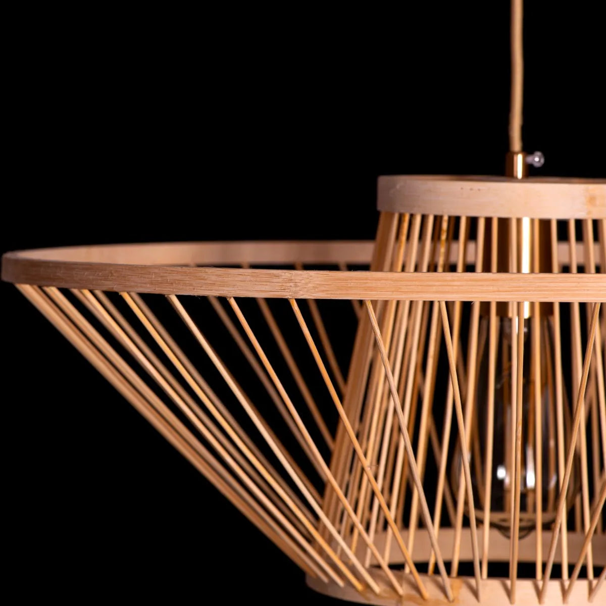 Oriental Aura Bamboo Pendant Light