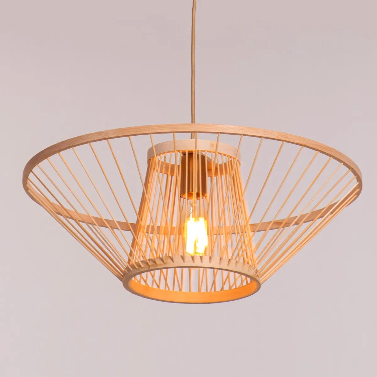 Oriental Aura Bamboo Pendant Light