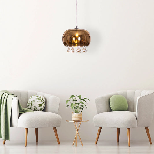 Enchanted Gold Crystal Chandelier