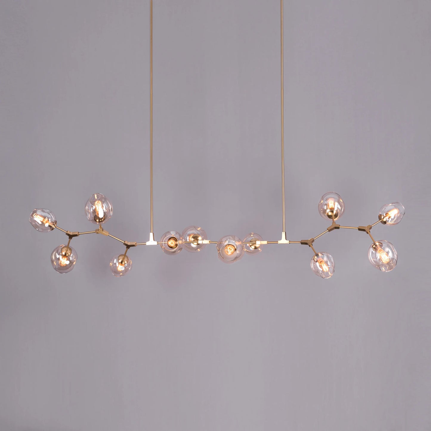 Games People Play (Large, Gold) Cognac Glass Chandelier