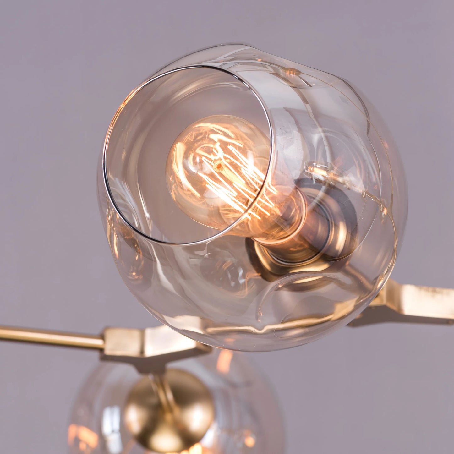 Games People Play (Large, Gold) Cognac Glass Chandelier