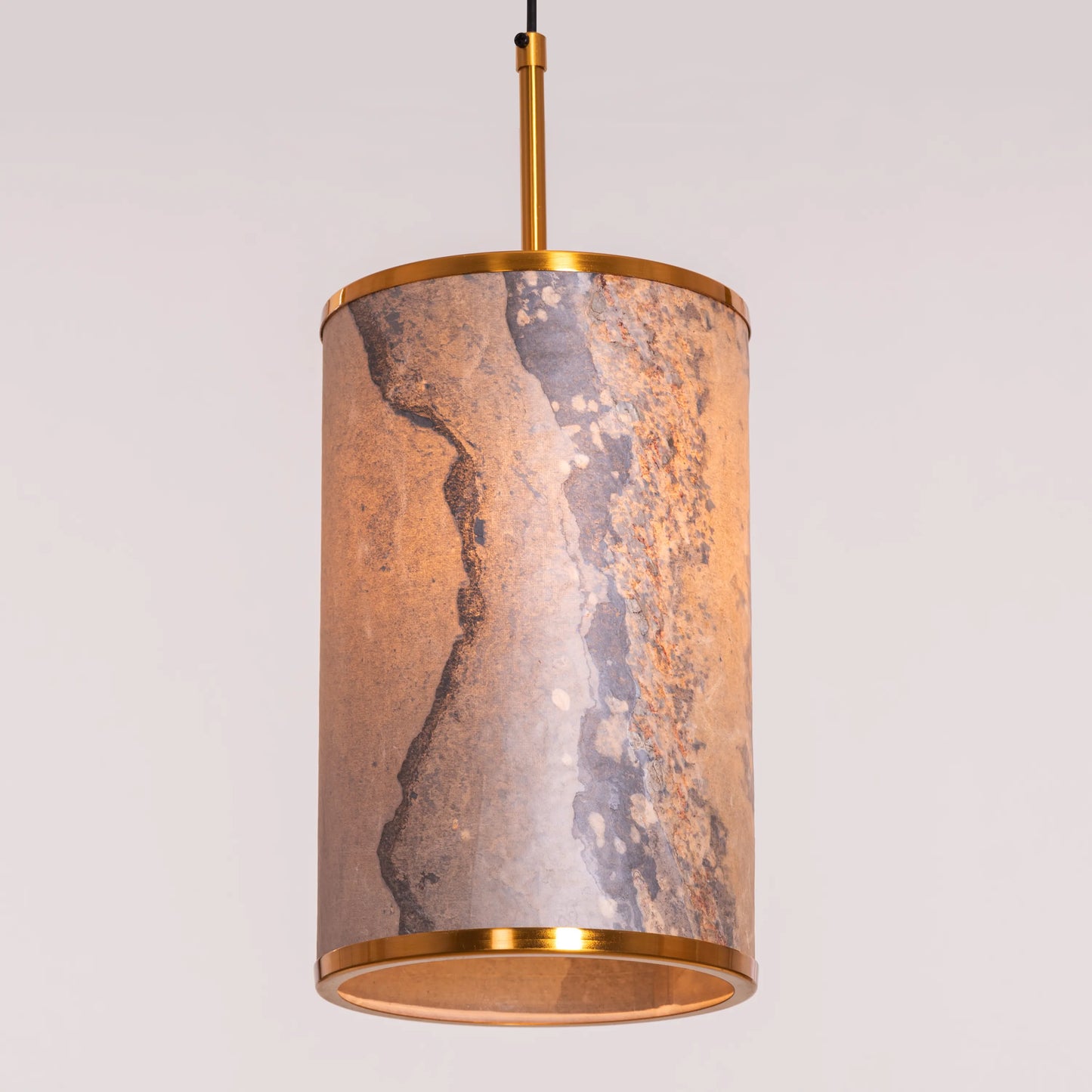 Sunset Slate (Gold) Stone Veneer Pendant Light