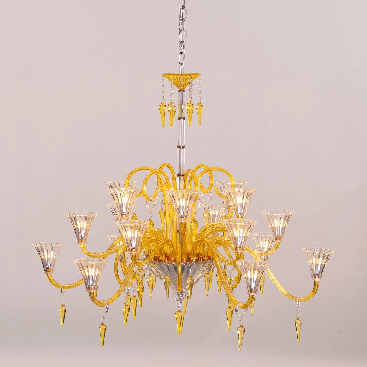 Wealthy Not Rich (Large, Gold) Crystal Chandelier