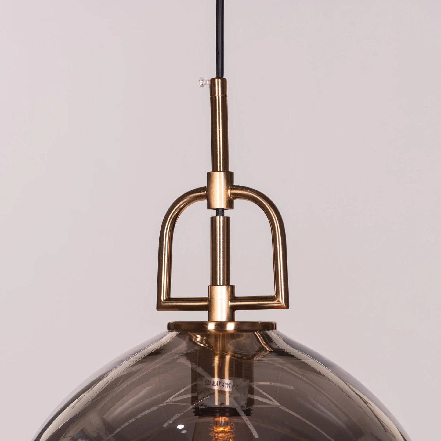 Nightlife (Gold, Smokey Grey) Clear Glass Pendant Light