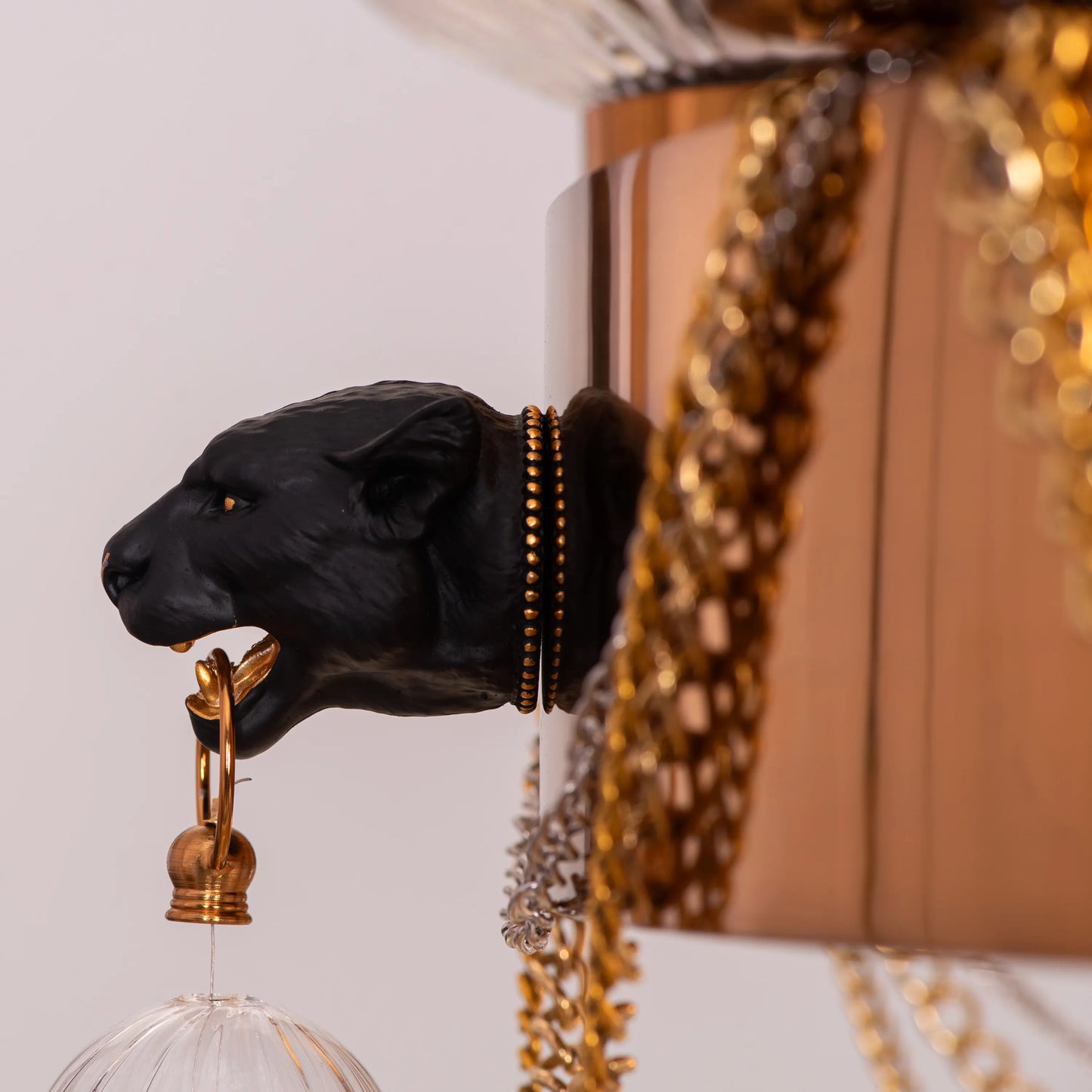 Heart Is Beating (Large, Gold) Clear Glass Chandelier