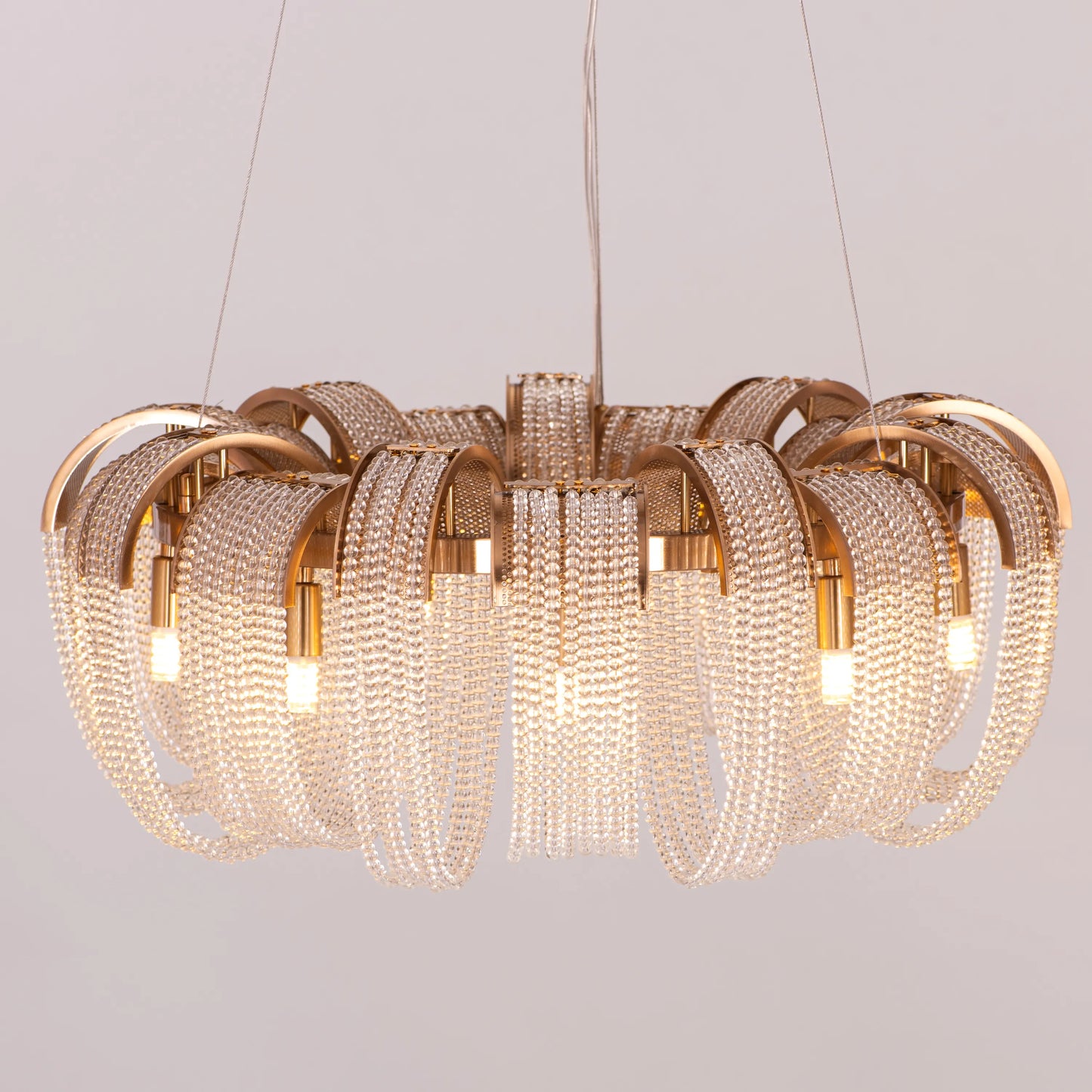 Waves For Days (Medium, Gold) Crystal Chandelier