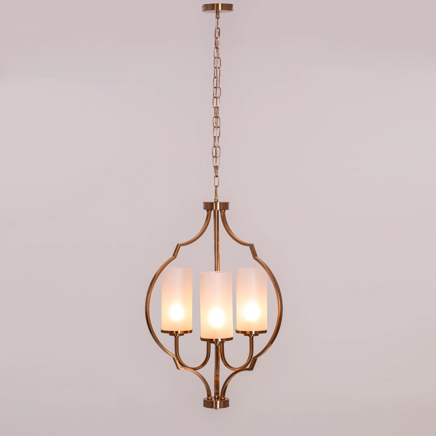 Heart Warming (Gold) Frosted Glass Pendant Light