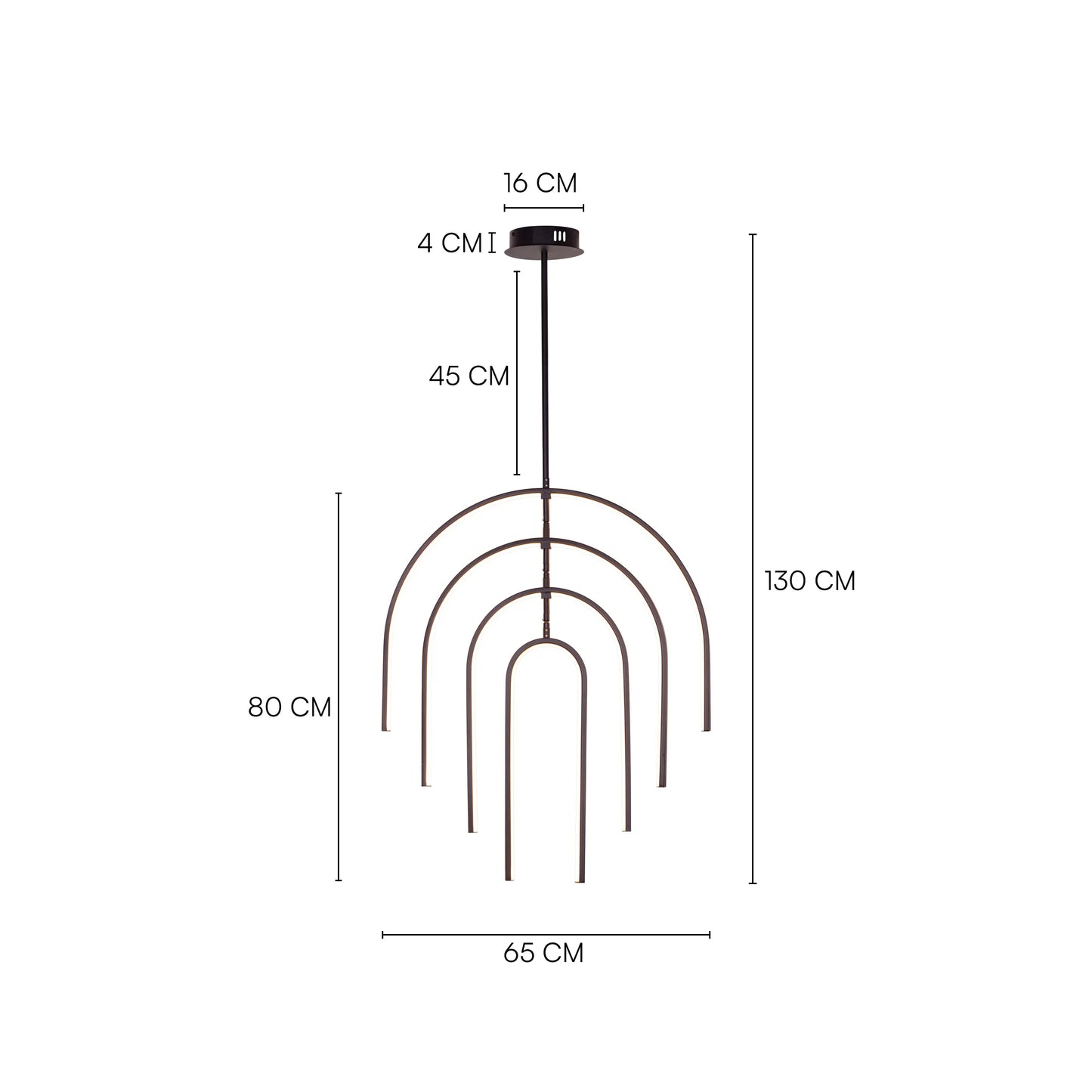 Heatwave Black Chandelier illuminating a room with vibrant amber light, showcasing its unique wave-inspired design
