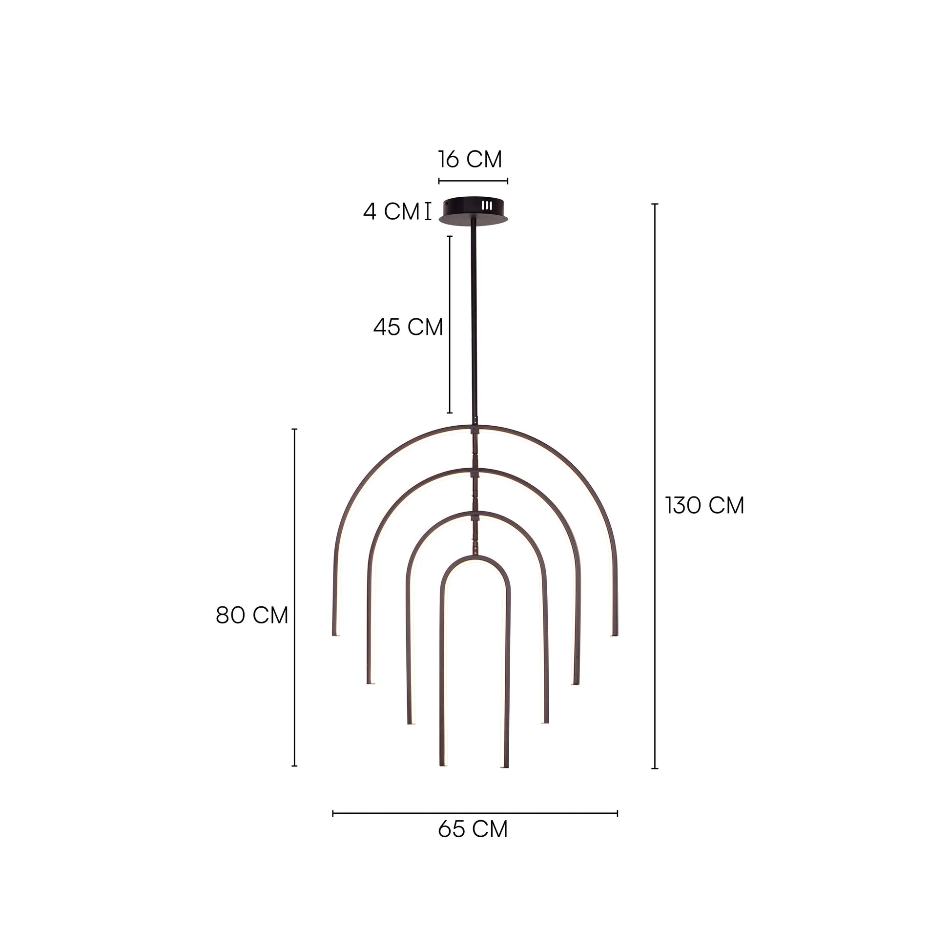 Heatwave Black Chandelier illuminating a room with vibrant amber light, showcasing its unique wave-inspired design