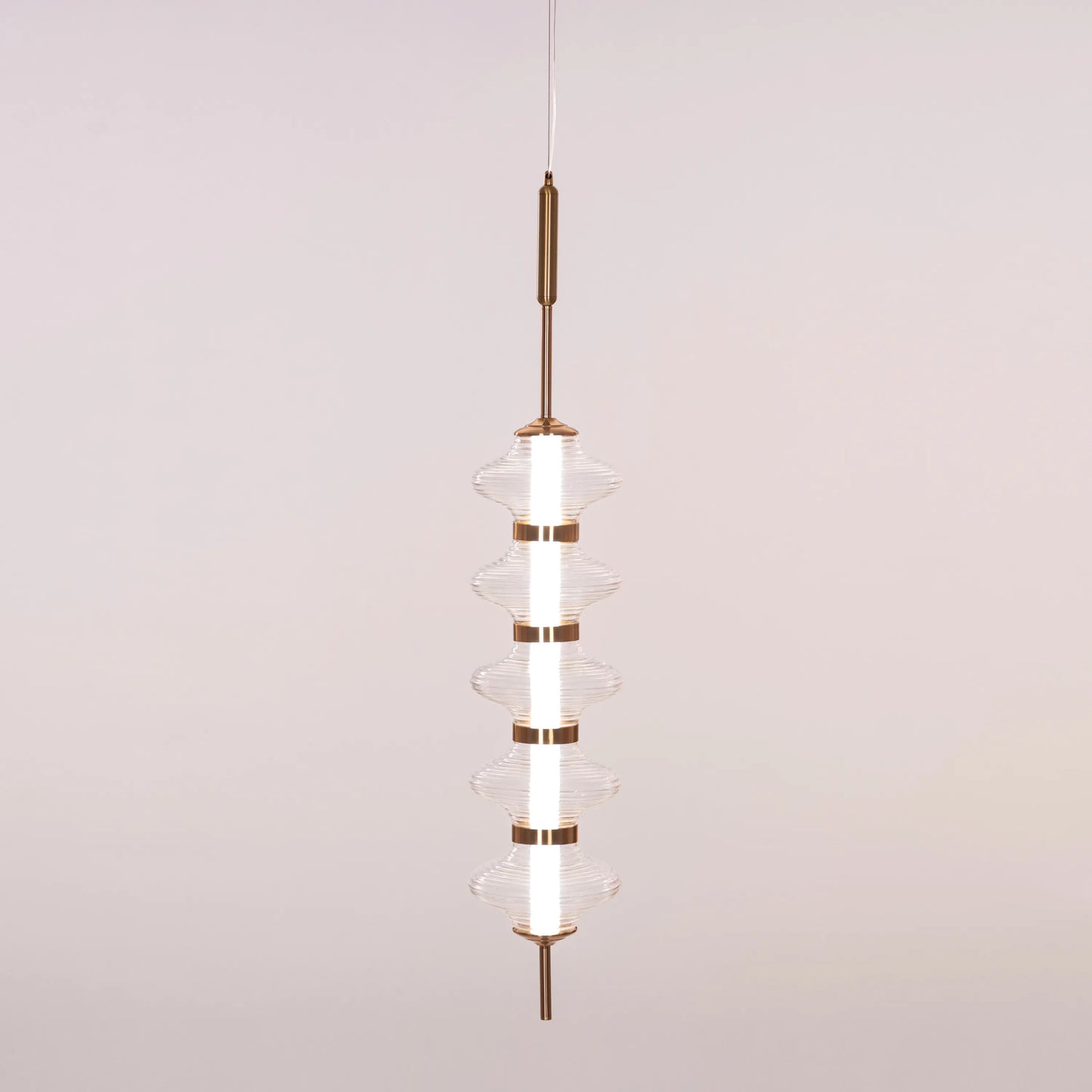 Stylish Love Poem Gold Pendant Light with Textured Glass and Adjustable 3 Color Dimmable LED for Custom Lighting