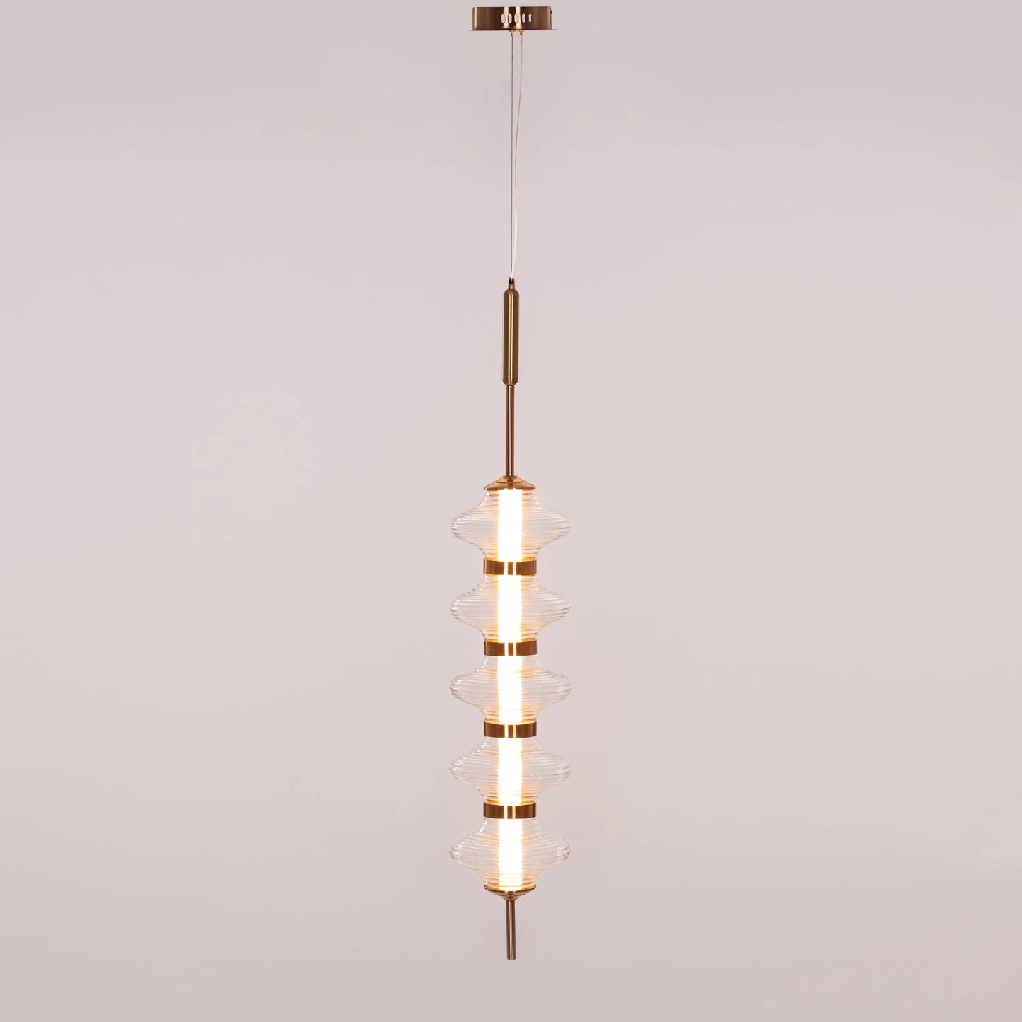 Stylish Love Poem Gold Pendant Light with Textured Glass and Adjustable 3 Color Dimmable LED for Custom Lighting