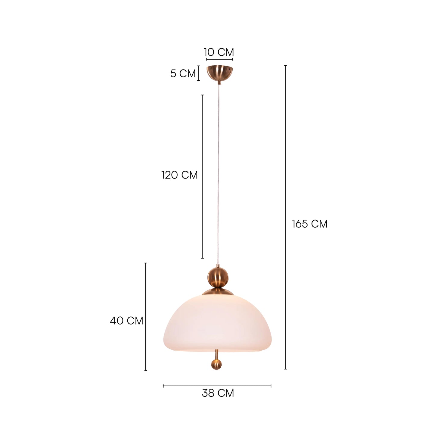 Lots To Hide (Gold) Built-In LED Frosted Glass Pendant Light