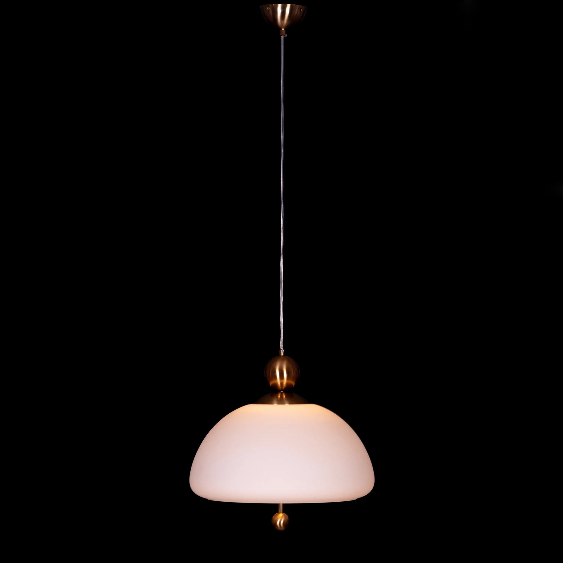 Modern Lots To Hide Pendant Light in Gold with Frosted Glass and Integrated LED for Soft Illumination