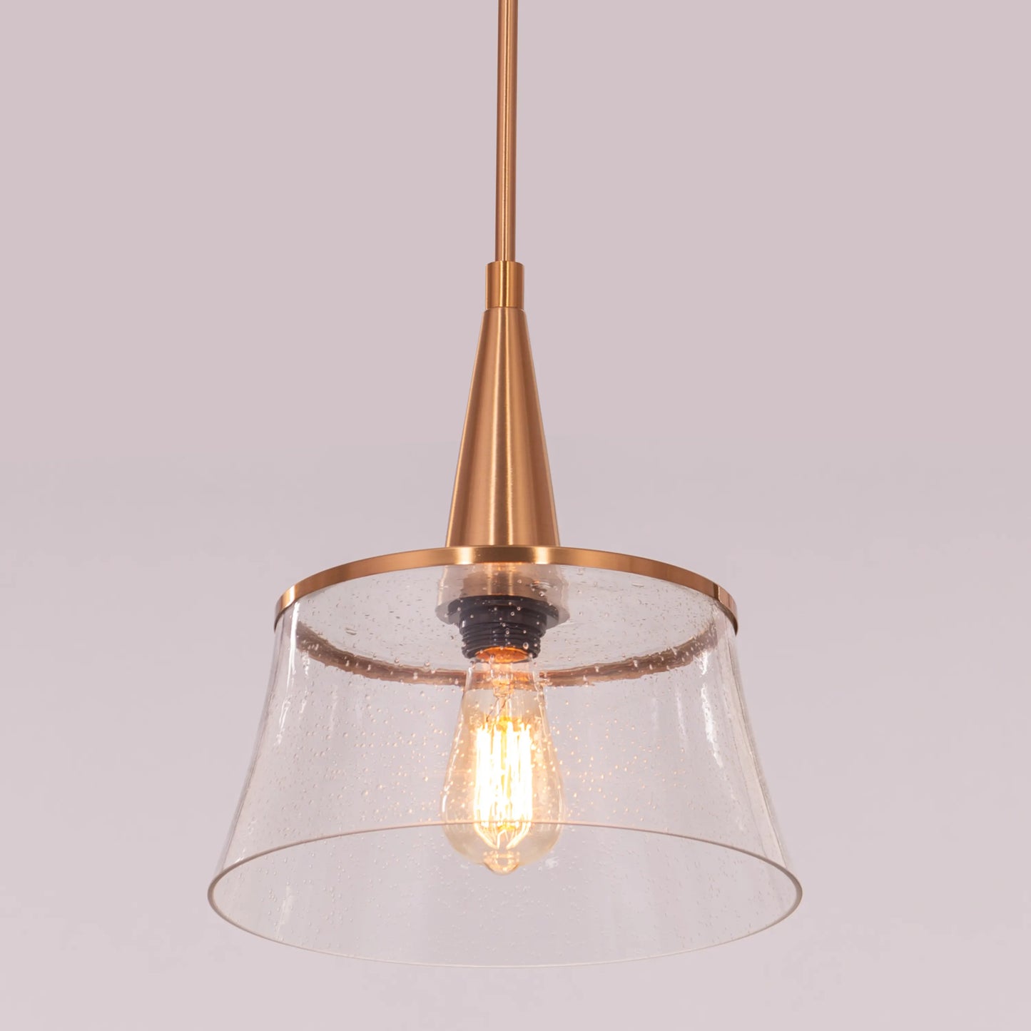 Overflowing (Gold) Clear Glass Pendant Light