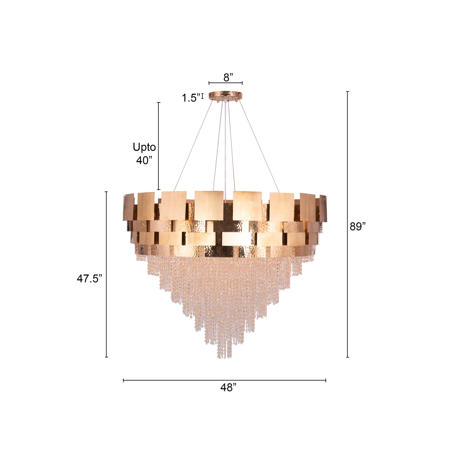 Keys To The Kingdom Grand Crystal Chandelier with intricate design