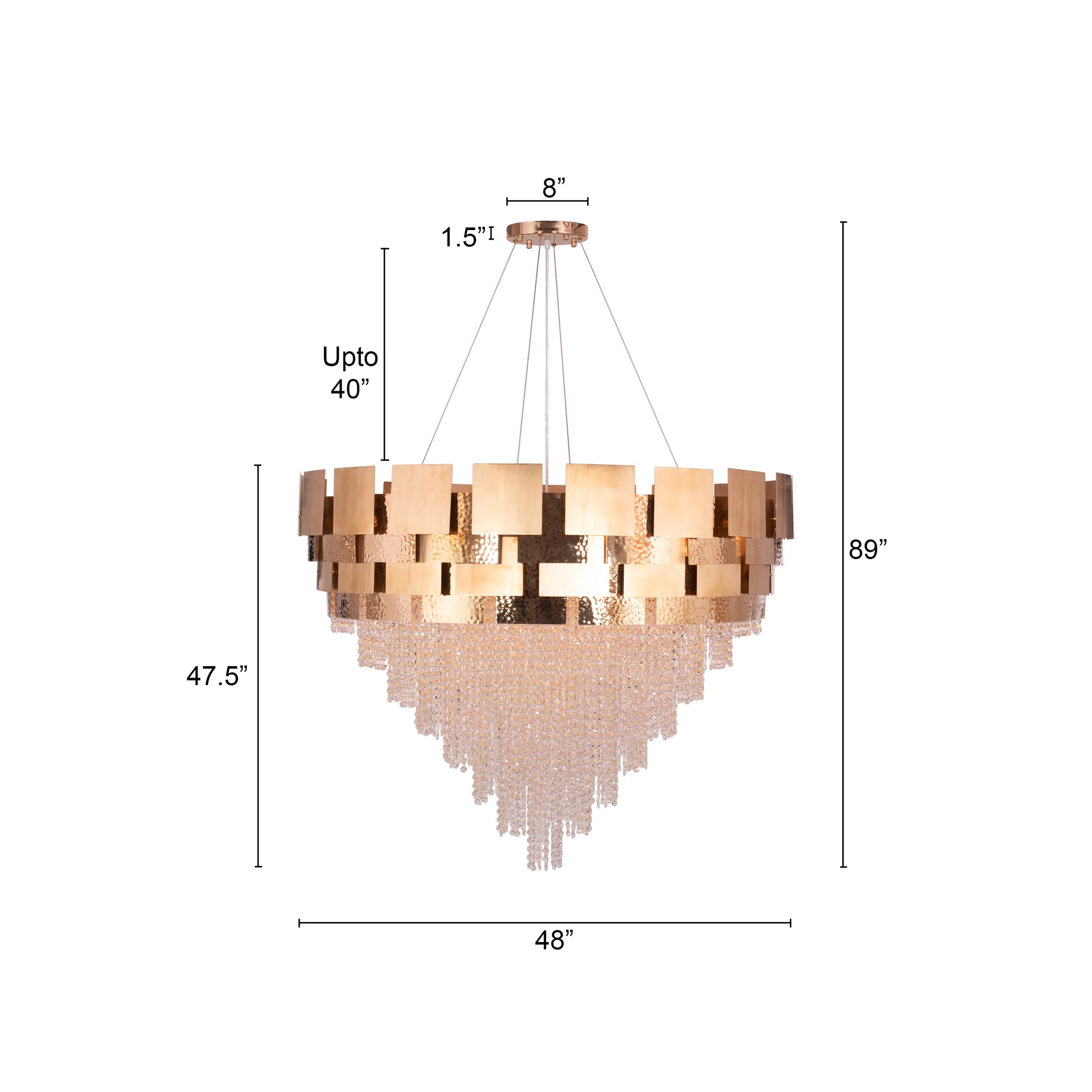 Keys To The Kingdom Grand Crystal Chandelier with intricate design