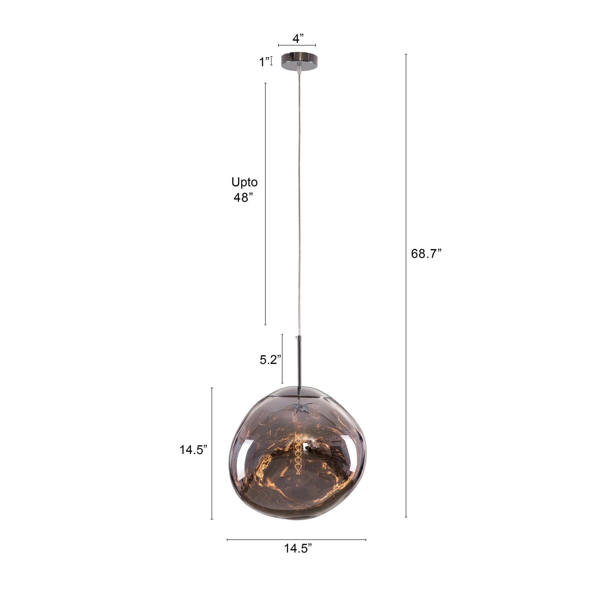 Elegant Ongoing Love Pendant Light with Sleek Glass Design