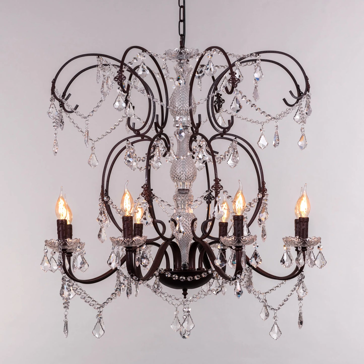 Rustic Restoration Crystal Chandelier