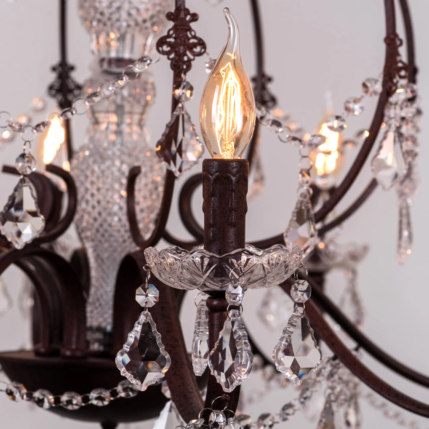 Rustic Restoration Crystal Chandelier
