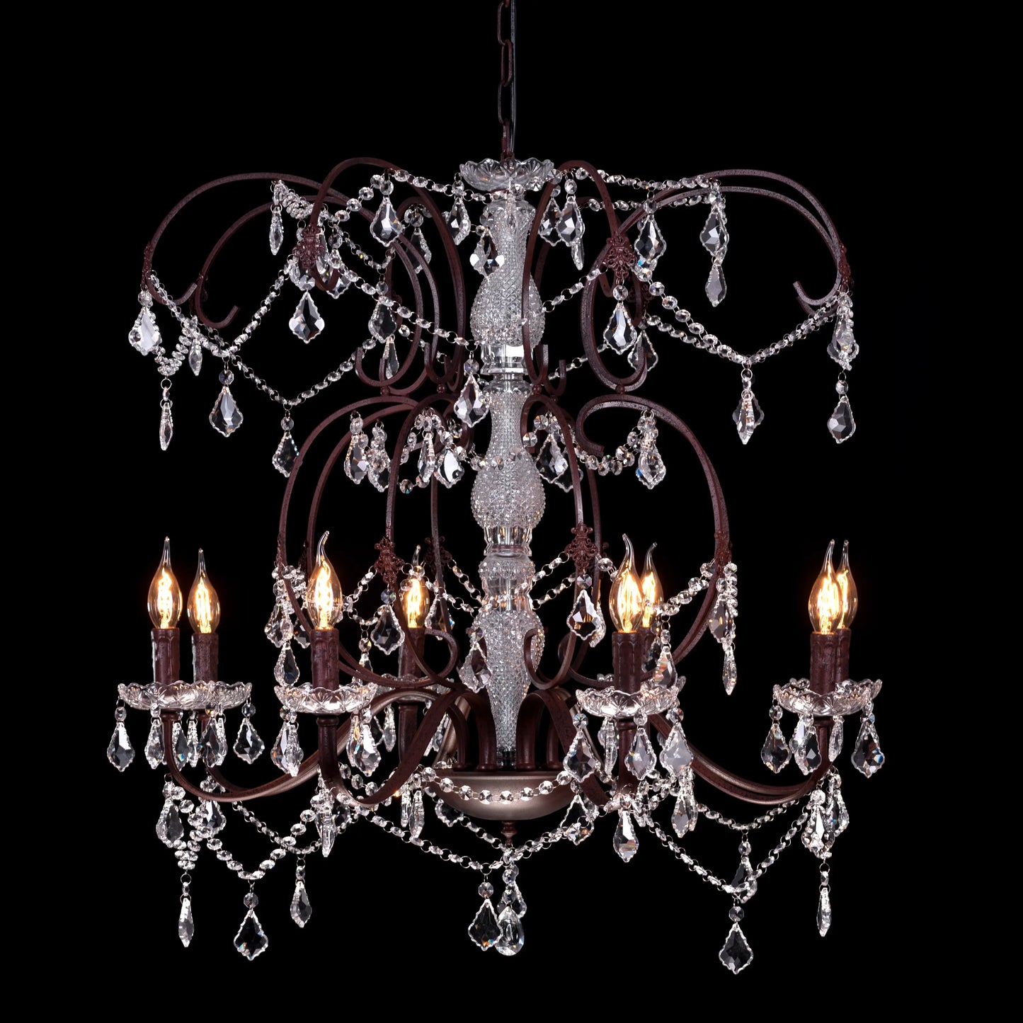 Rustic Restoration Crystal Chandelier