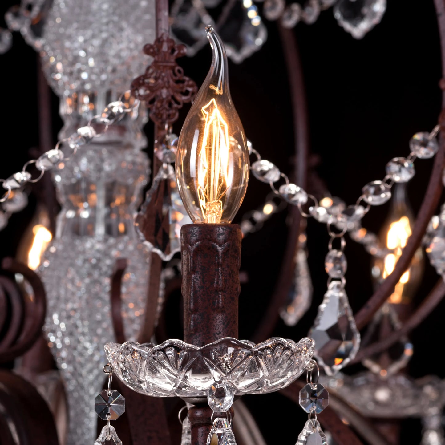 Rustic Restoration Crystal Chandelier