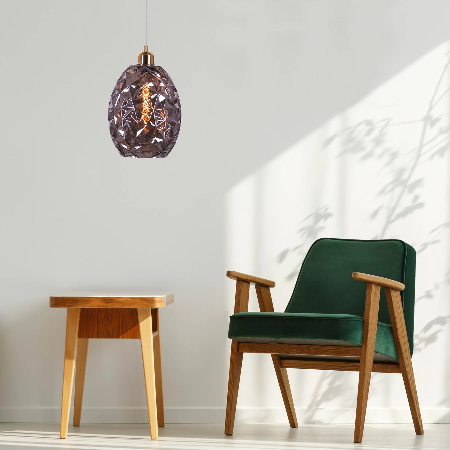 Second Glance (Smokey Grey) Glass Pendant Light