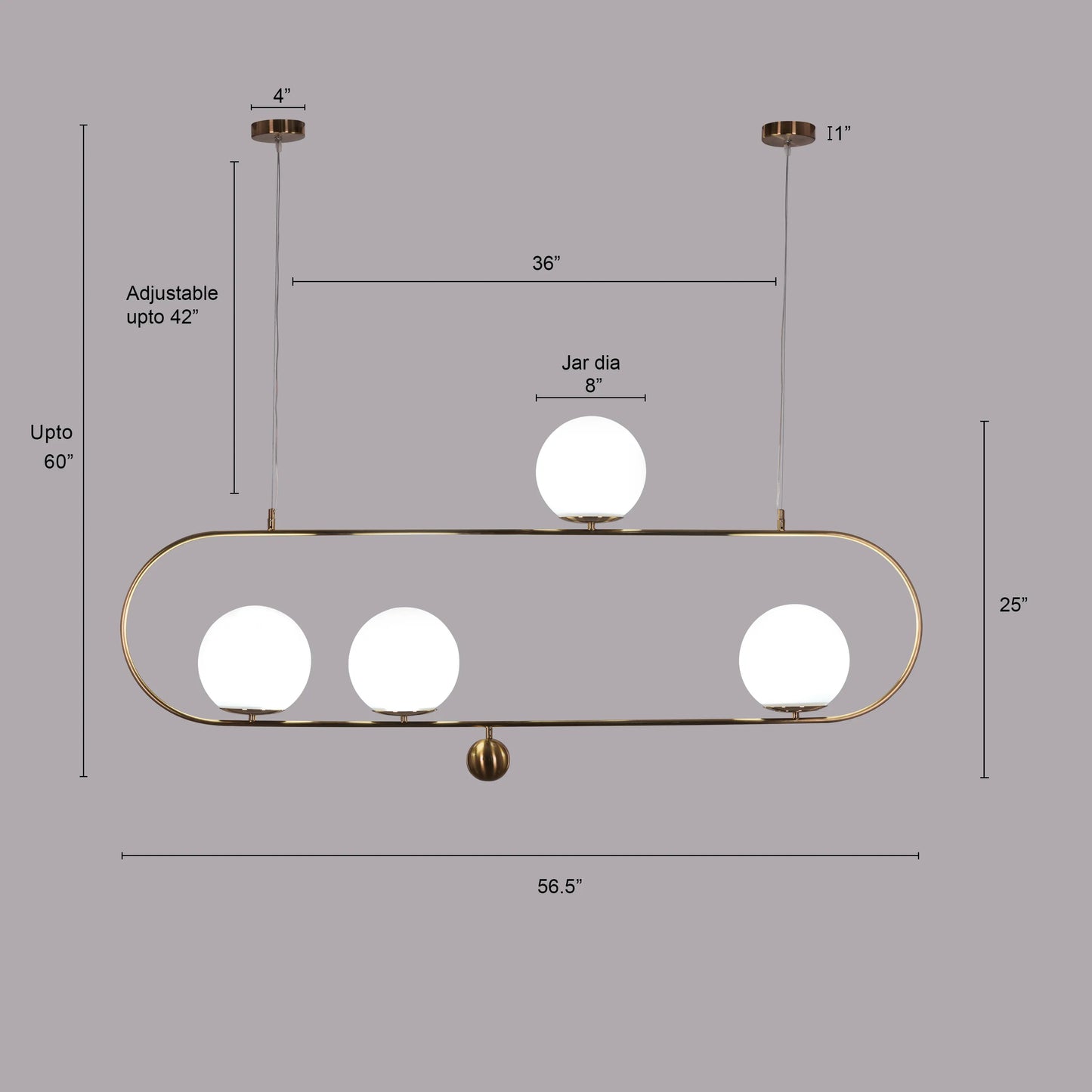 Slumber Party Chandelier in gold finish