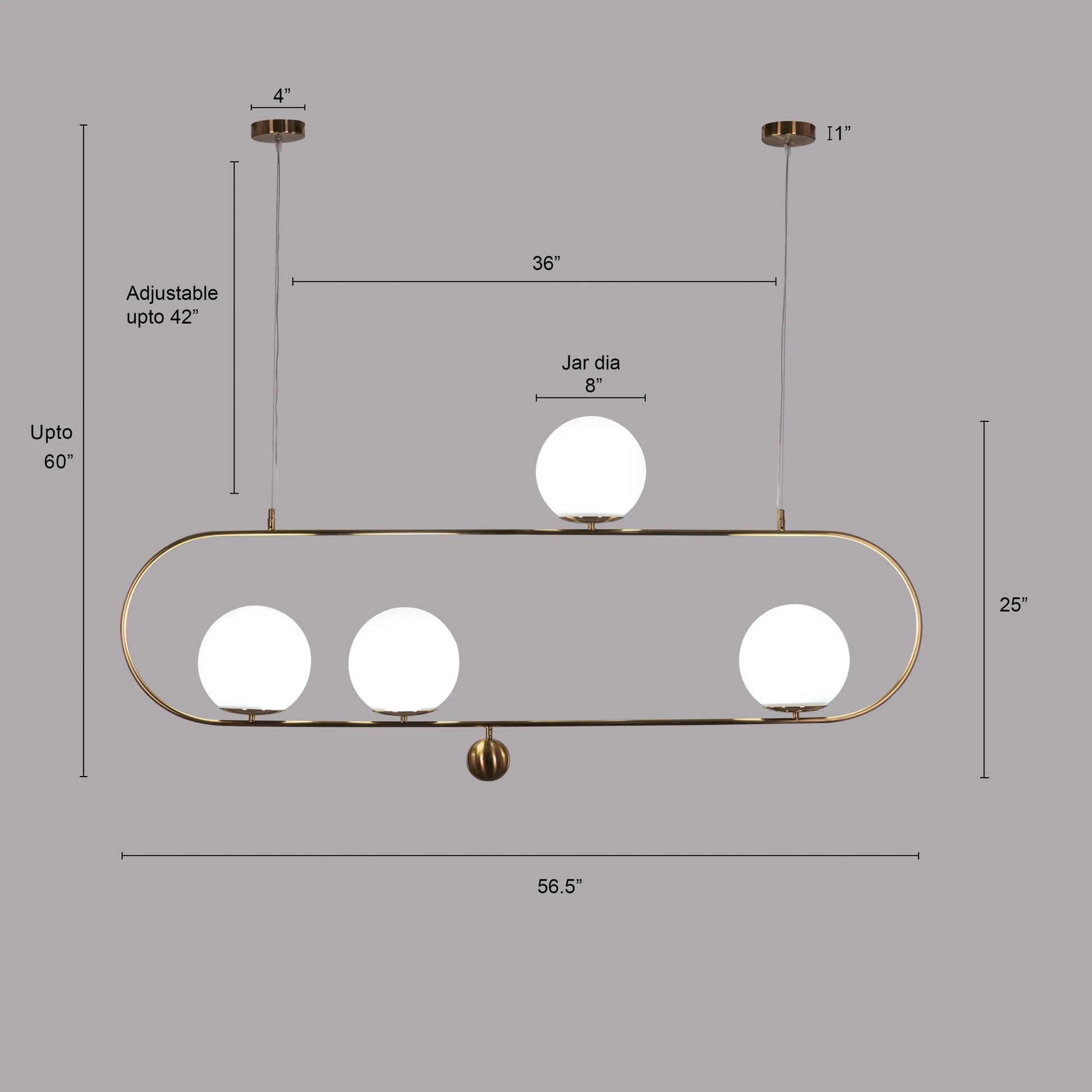 Slumber Party Chandelier in gold finish