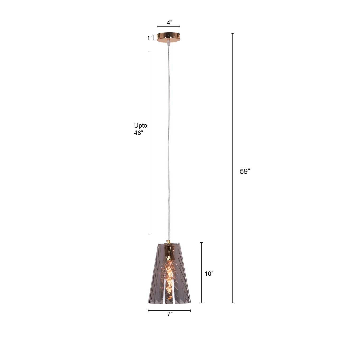 Open Sesame (Smokey, Amber) Glass Pendant Light