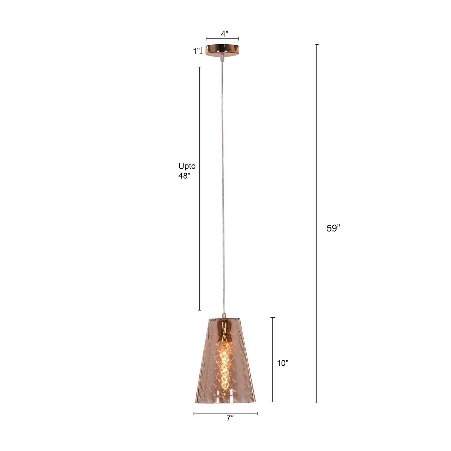 Open Sesame (Smokey, Amber) Glass Pendant Light