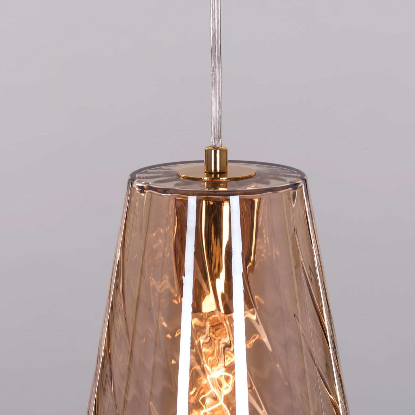 Open Sesame (Smokey, Amber) Glass Pendant Light