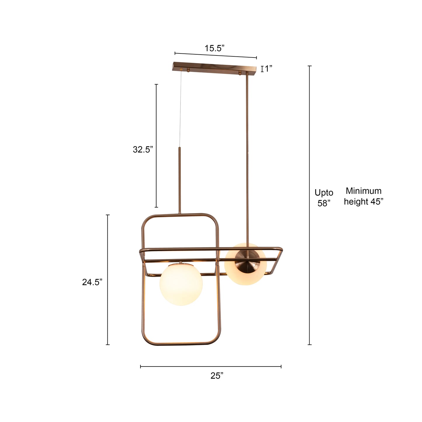 Lean On Chandelier in gold finish