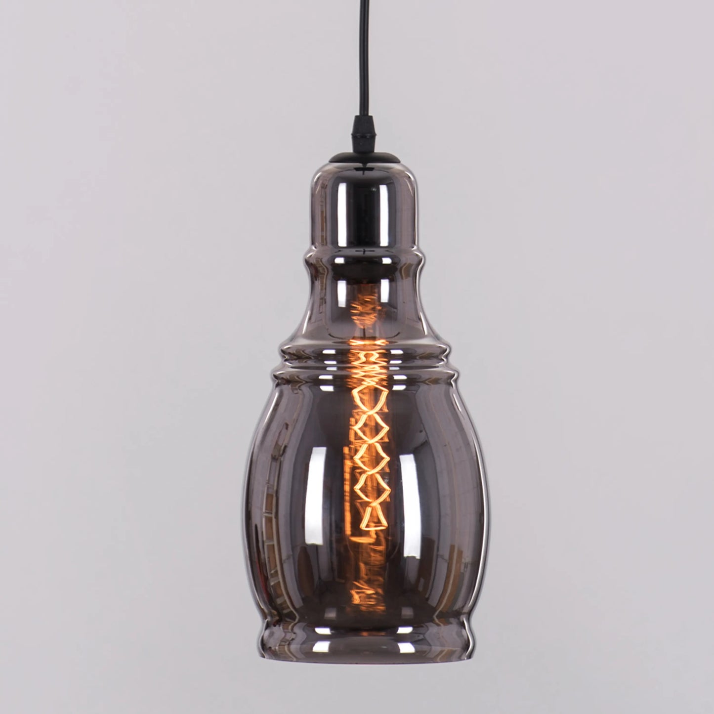 Caramelized Sugar Single (Smokey Grey, Amber) Glass Pendant Light