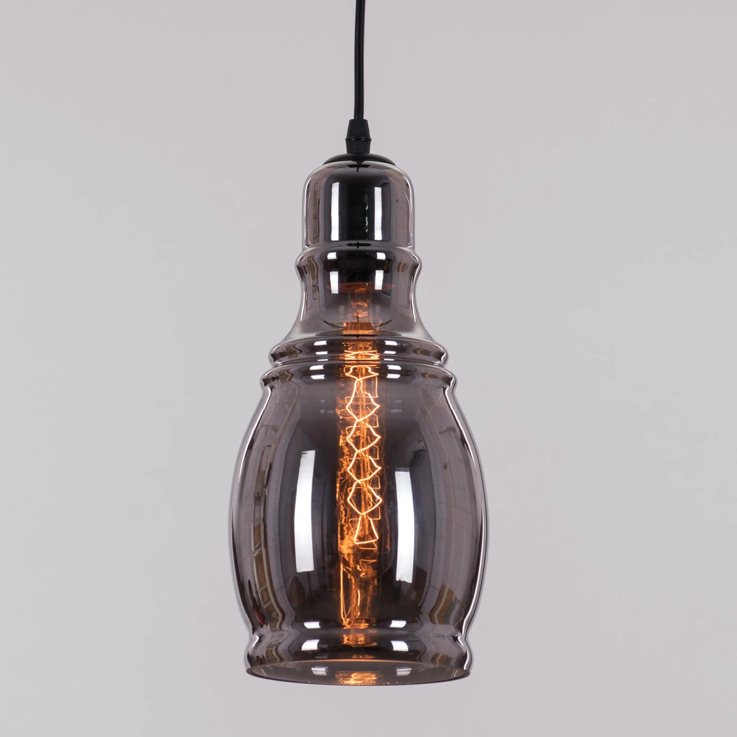 Caramelized Sugar Single (Smokey Grey, Amber) Glass Pendant Light