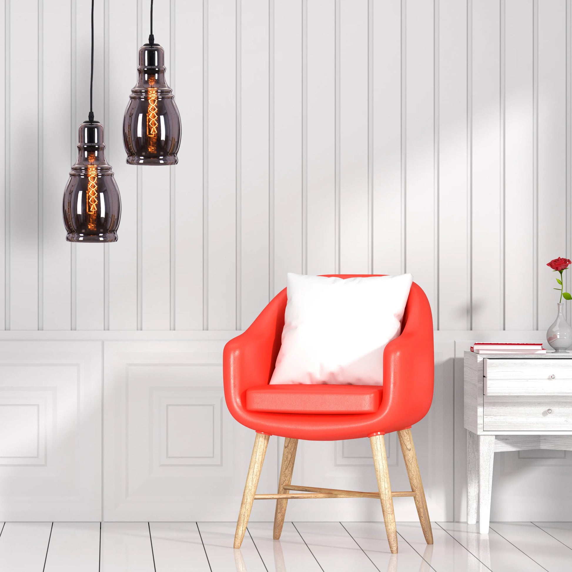 Sophisticated Caramelized Sugar Single Pendant Light with a Blend of Smokey Grey and Amber Glass