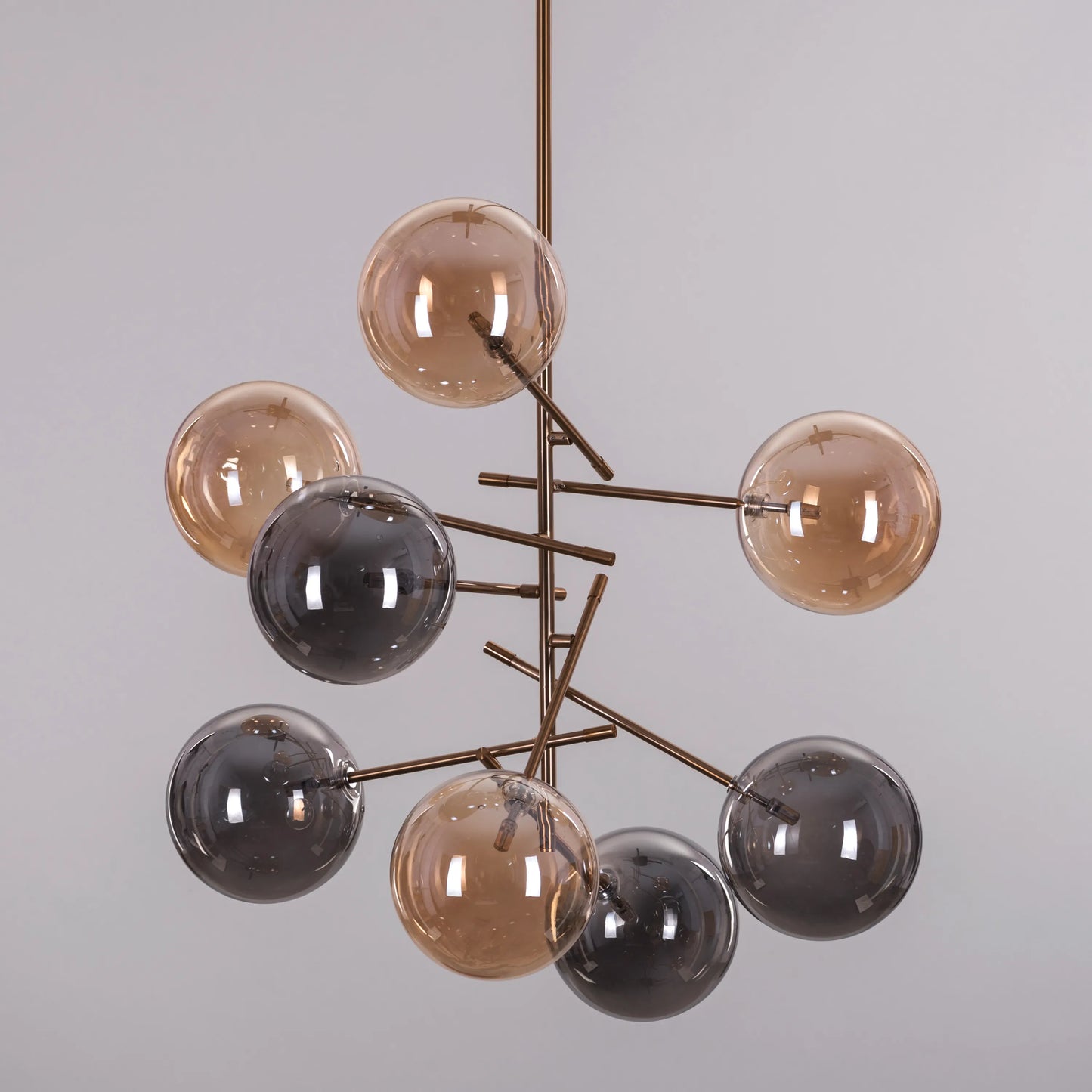 Pied Piper Posh (Large, Amber, Smokey Grey) Glass Chandelier