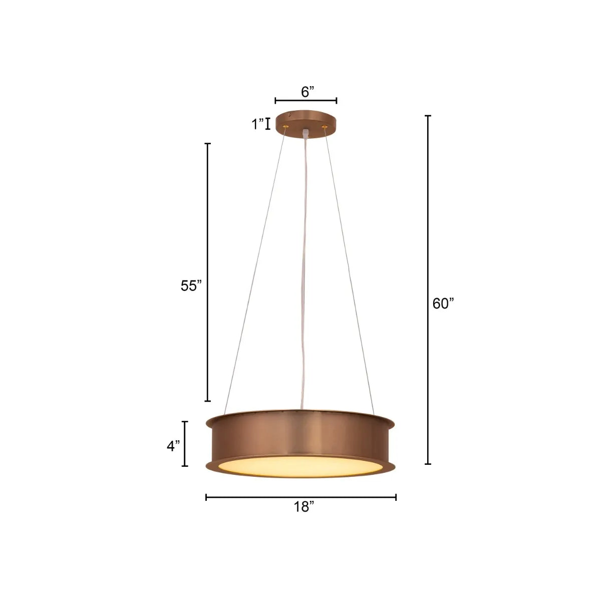 Treasure (Gold, Dimmable LED with Remote Control) Pendant Light