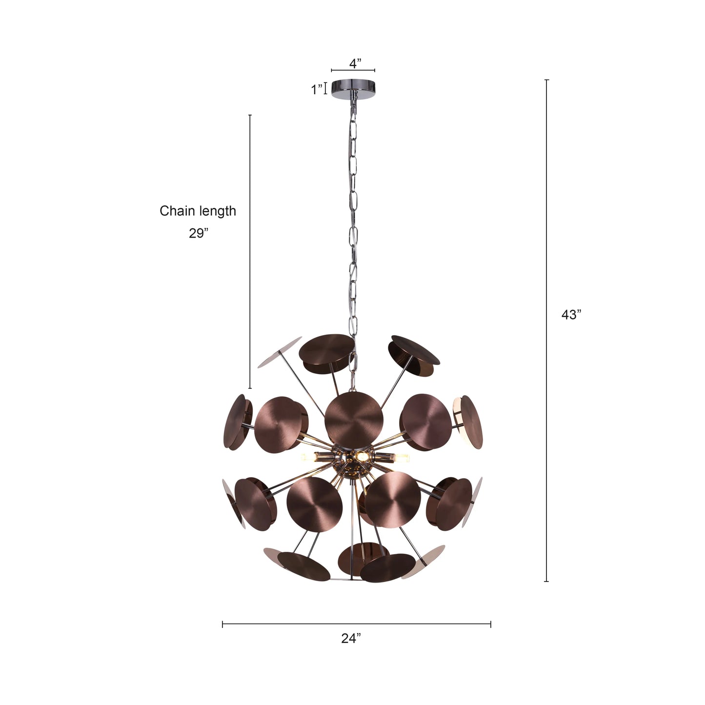 Always & Never Chandelier in copper finish