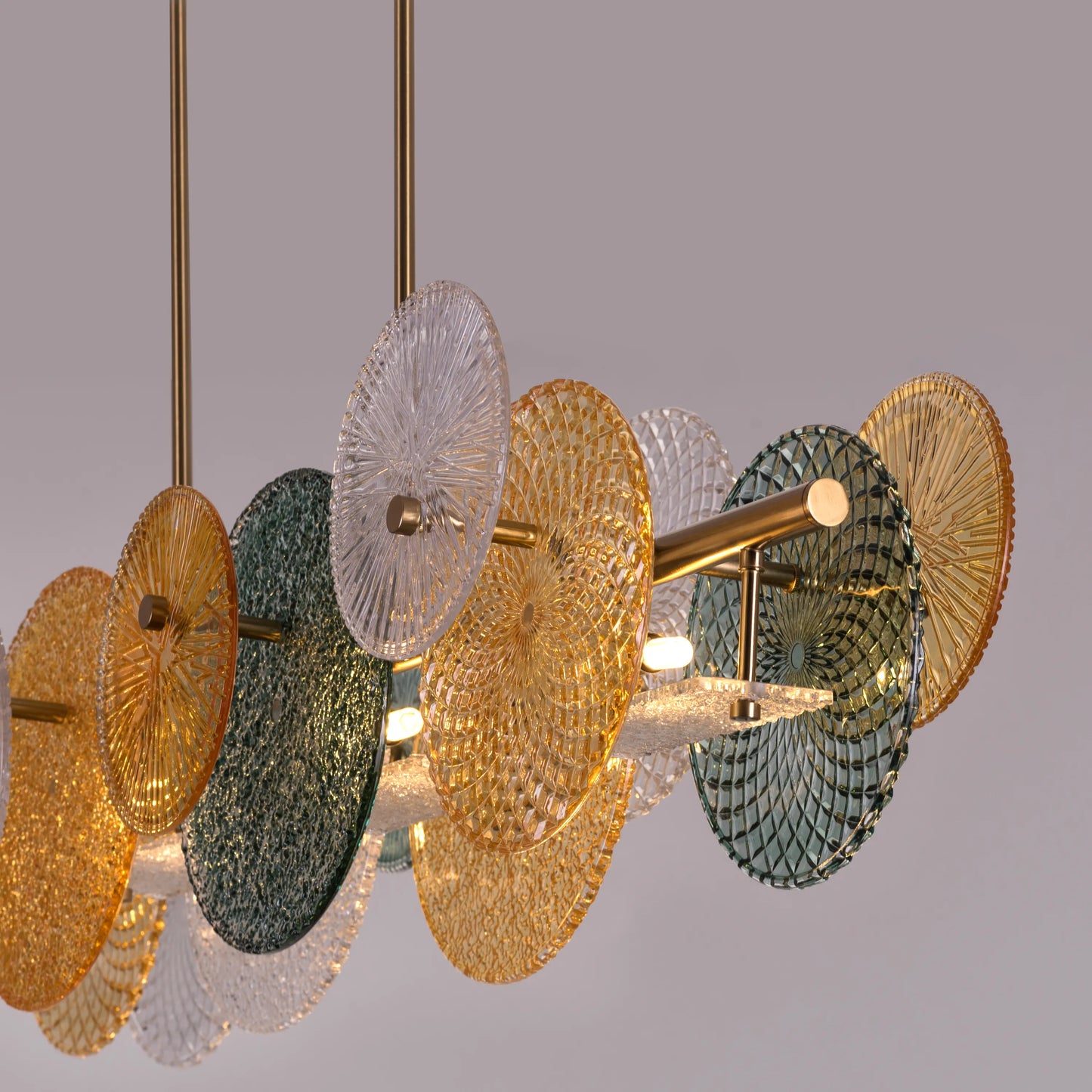 Set The Trend (Large, Horizontal, Gold) Textured Chandelier