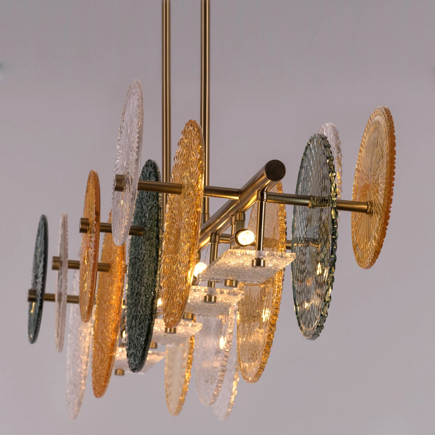 Set The Trend (Large, Horizontal, Gold) Textured Chandelier