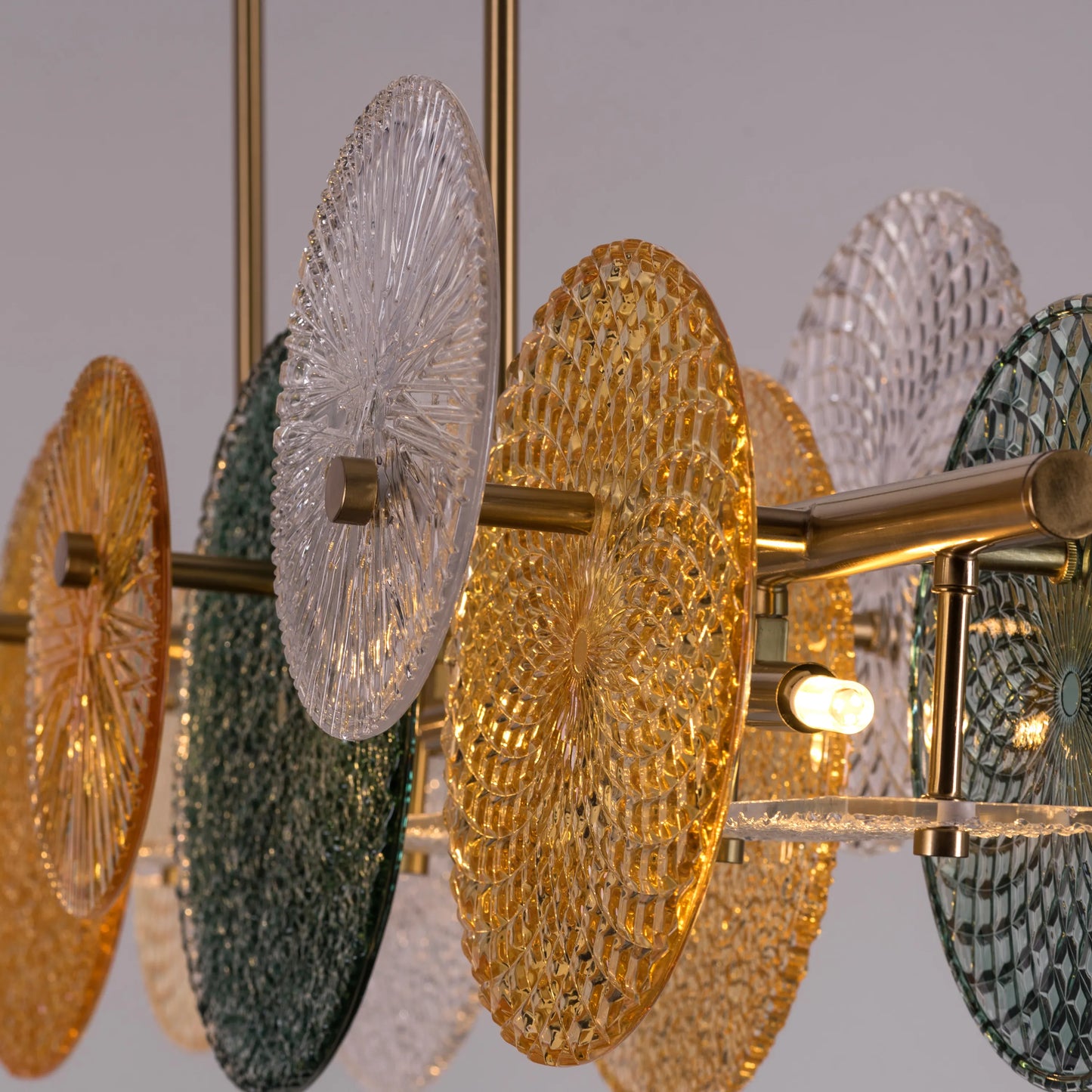 Set The Trend (Large, Horizontal, Gold) Textured Chandelier